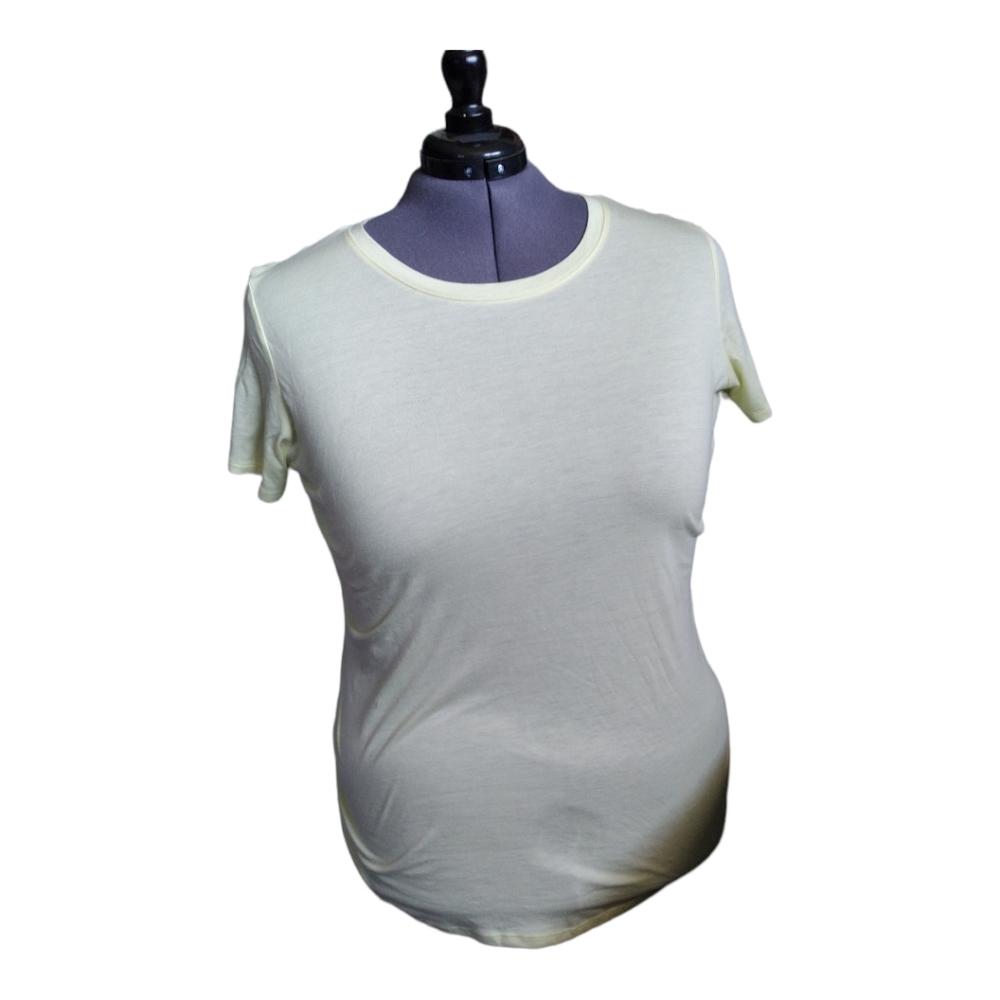 Halogen Pale Yellow Tshirt NWOT